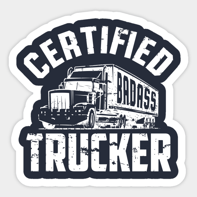 Certified Female trucker (white) Sticker by nektarinchen